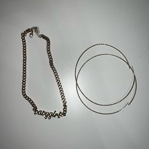 Necklace and hoops